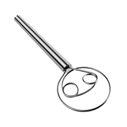 Danish Dough Whisk - 11.2" Stainless Steel Bread Mixer Tool