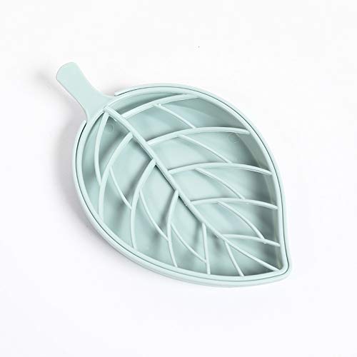 Leaf-Shaped Soap Dish Set - 3 Pack, Draining Tray for Shower & Kitchen