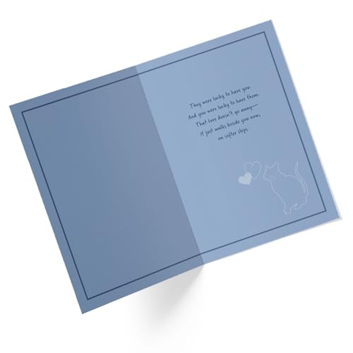 Sympathy Card for Loss of Cat - 5x7 Card with Envelope
