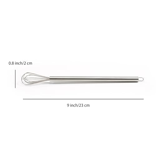 9-Inch Stainless Steel Mini Whisk - Hand Mixer for Baking & Cooking