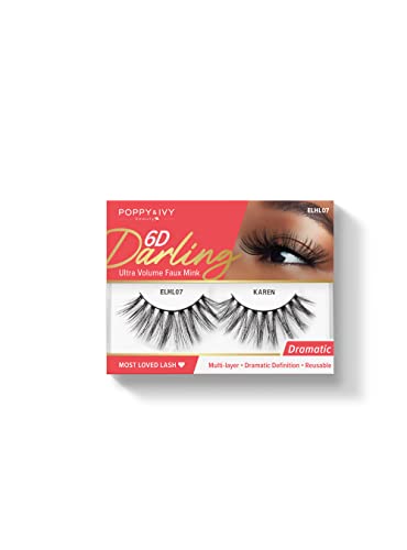 Absolute New York Poppy & Ivy 6D Faux Mink Lashes - Dramatic Karen