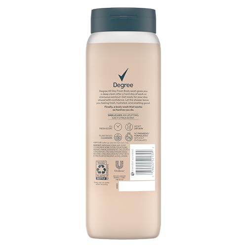 Degree All Day Fresh Body Wash Fresh Citrus 20 oz
