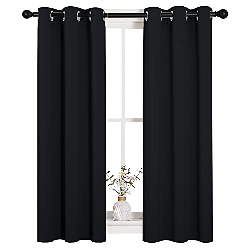NICETOWN Blackout Curtains 29" x 45" - Thermal Insulated Grommet Drapes (2 Pk)