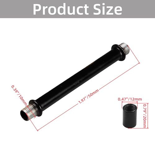 M10 Black Lamp Rod Kit - 4 Sets of 1.97" Replacement Parts