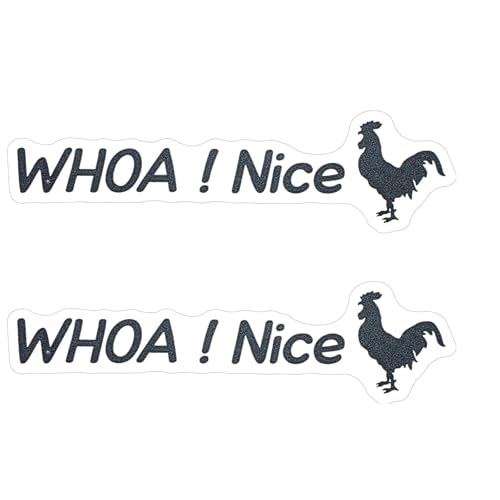 2-Pack Funny Rooster Toilet Stickers - Waterproof PVC Décor