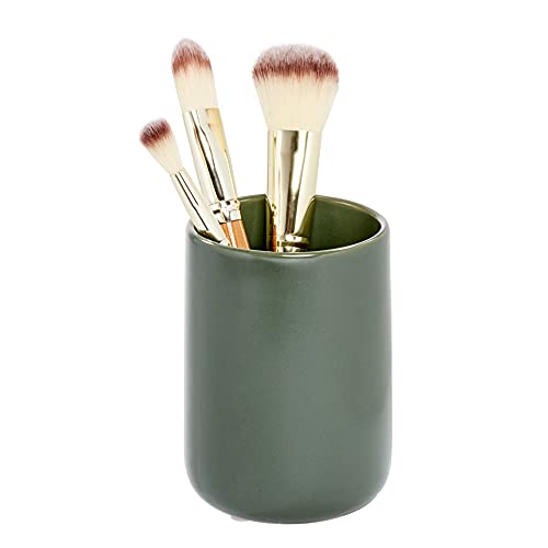 iDesign Ceramic Tumbler Cup, Moss - Multi-Purpose Organizer