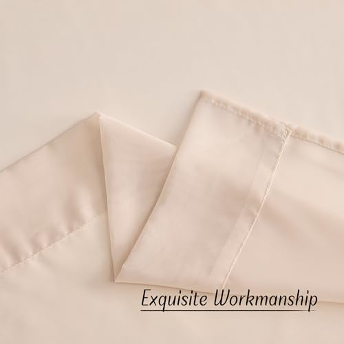 NICETOWN Taupe Sheer Curtains 72" Grommet Window Panels - 2 Pack