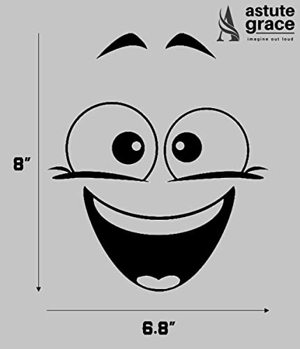 Funny Laughing Emoji Toilet Decal Sticker for Bathroom Decor - 8 Inches