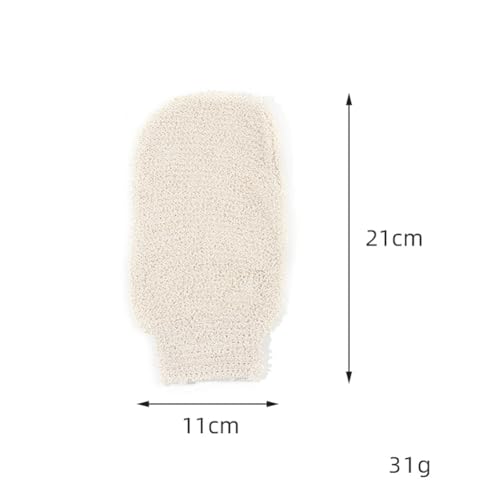 ccHuDE Exfoliating Bath Gloves 2-Pack Burlap Body Scrubber Mittens Beige