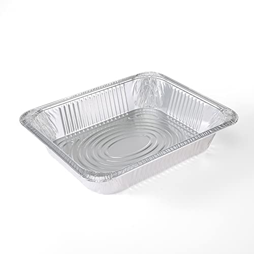 Glad Half Size Deep Aluminum Steam Pans, 2 Count - Heavy Duty Bakeware