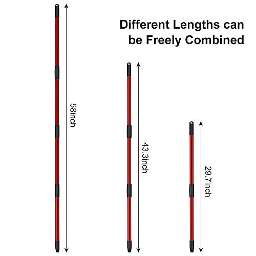 GFRED Adjustable Spin Mop Handle Replacement for Oceda & Broom, 30-58 Inch Iron Mop Stick
