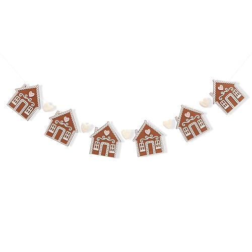 Felt Gingerbread House Garland - Christmas Party Decorations