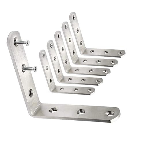 Heavy Duty Stainless Steel Angle Brackets 3x3 Inch - 10 PCS