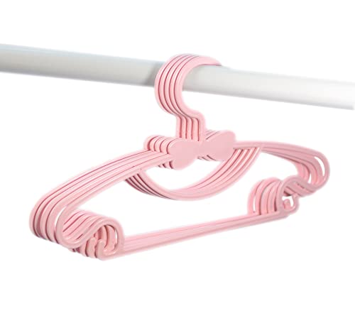 YYaaloa 10pcs Pink Baby & Toddler Plastic Clothes Hangers