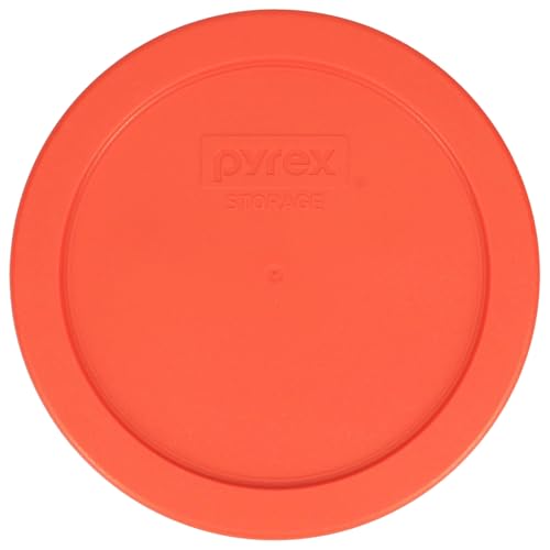 Pyrex 7201-PC Pumpkin Orange Food Storage Lids (3-Pack) - 4-Cup