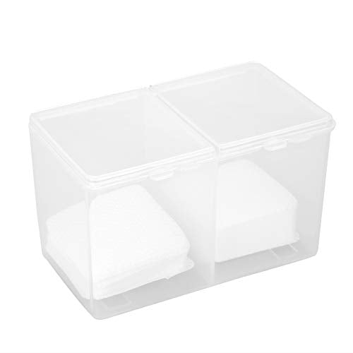 FILFEEL Cotton Pad Holder - 2-Grid Makeup Storage Organizer