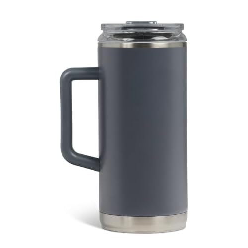 Igloo, 36 oz Tumbler with Handle, Reusable Travel Mug, Stainless Steel Insulated Hydration Cup for Hot & Cold Beverages, Carbonite