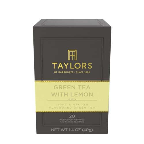 Taylors of Harrogate Green Tea with Lemon - 20 Tea Bags (Pack of 6)