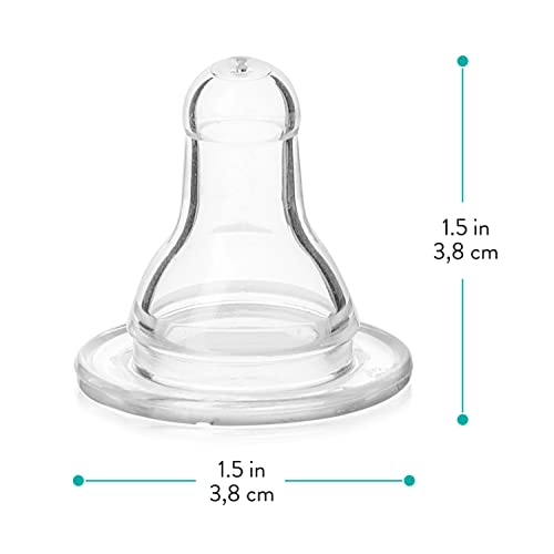 Evenflo Classic Silicone Baby Bottle Nipples, Slow Flow, 4 Pack
