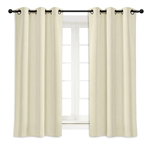 NICETOWN Thermal Insulated Blackout Curtain Panel - Beige, 42" x 54"