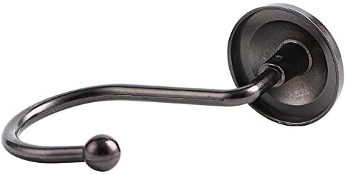 Heavy Duty Zinc Alloy Shower Curtain Hooks - Oil Rubbed Bronze, Set of 12