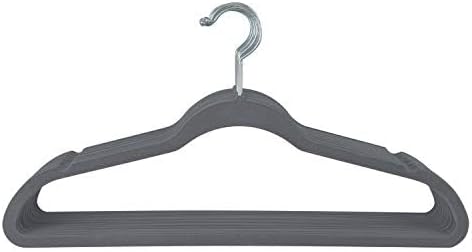 Skiennix Velvet Huggable Hangers - Super Slim Design in Elegant Grey | Space-Saving Solution