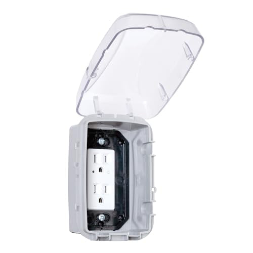 Intermatic WP3100C Weatherproof Outdoor Electrical Outlet Cover - Pack of 2, Standard Duty