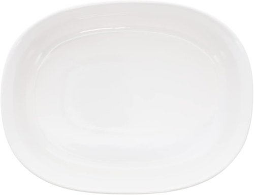 CorningWare Oval Casserole Dish - 2.5qt French White with Fluted Glass Lid | Durable & Stylish