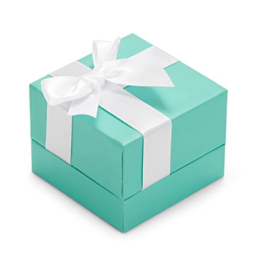 Oirlv Velvet Ring Gift Box for Engagement & Proposal - Blue