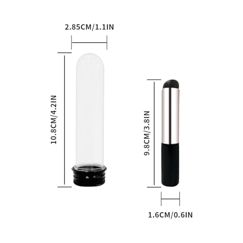 Silicone Lip Brush Set 2pcs - Portable Makeup Blending & Concealer Tool with Lid