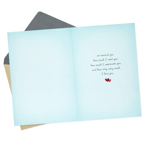 Hallmark Anniversary Card - Just A Little Love Note with Heart in Envelope