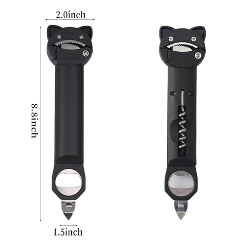 Adjustable Jar and Bottle Opener for Seniors - Cute Cat Design