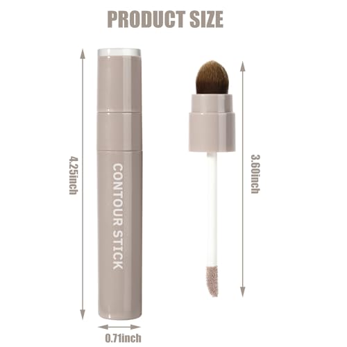 LYBHDAFA Cool Toned Liquid Contour Stick with Brush, Matte Cream Bronzer