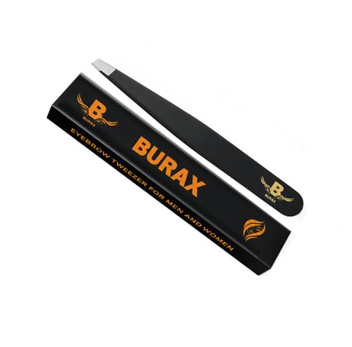 Burax Professional Precision Stainless Steel Eyebrow Tweezers Set