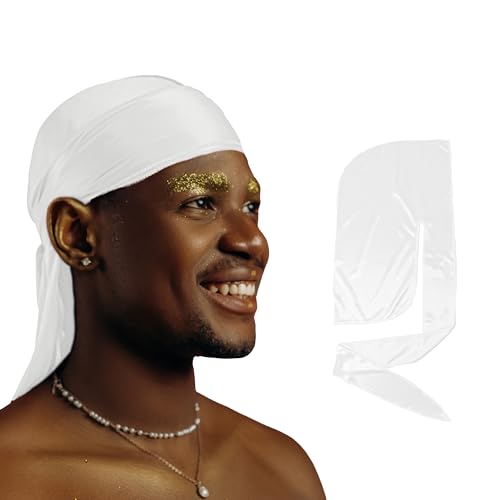 2 Pack Silk Durag for Men and Women, Silky Satin Do Rag