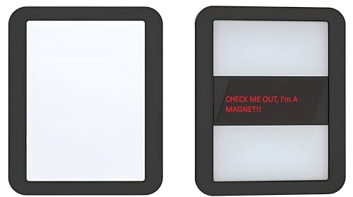 Bexter Magnetic Locker Mirror 5.25x7 Real Glass Black Frame