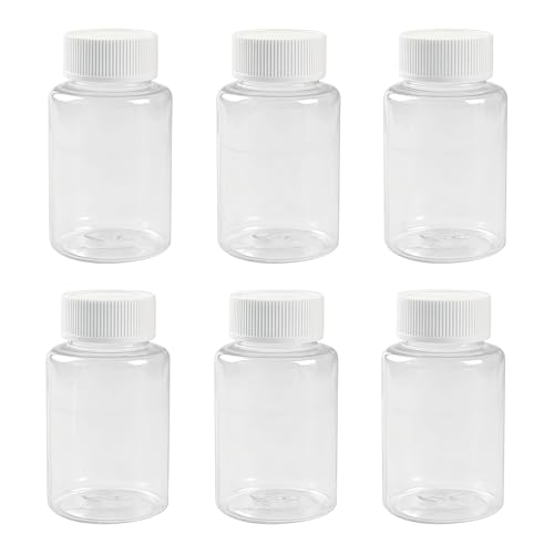 12 Pack 100ml Clear Plastic Refillable Bottles with White Caps - Travel & Storage Containers