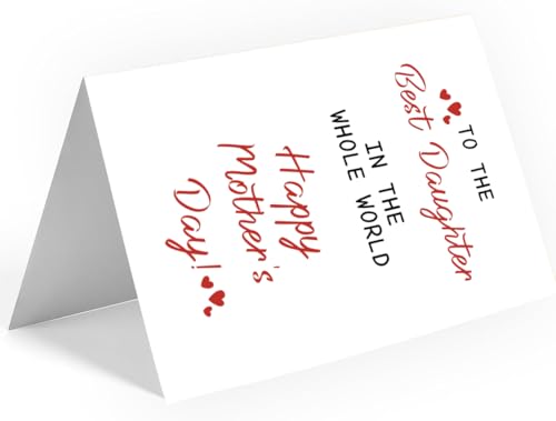 PUGAILA Mother's Day Card for Daughter from Mom and Dad with Envelope
