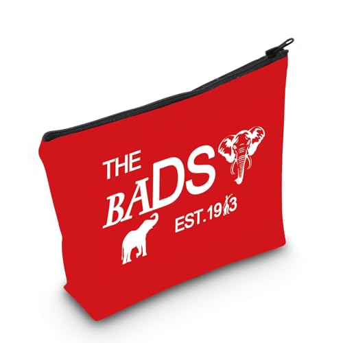 LEVLO Sisters Sorority Makeup Bag Red Zipper Cosmetic Pouch