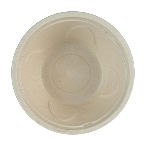 Restaurantware Pulp Tek 32 Ounce Bagasse Bowls 100 Grease Impervious Salad Bowls - Lids Sold Separately Microwavable Bagasse Bowls Reinforced Rim Freezable Unbleached For Salads Or More