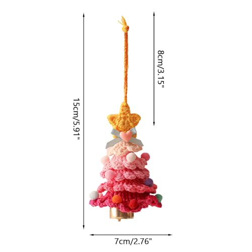Handmade Crochet Christmas Tree Ornament with Bell - Festive Holiday Decor