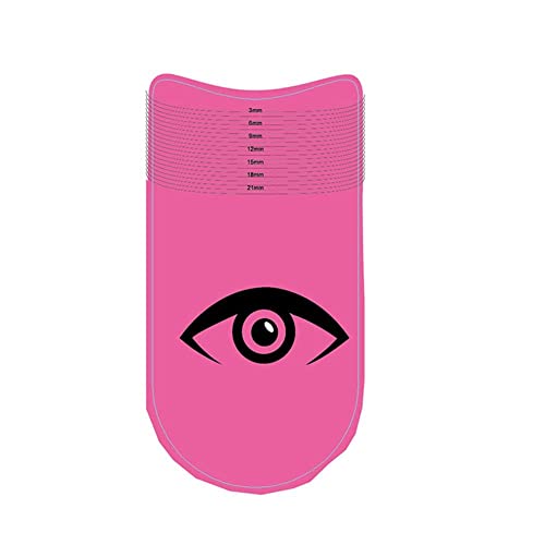 3-Piece Eyelash Ruler & Stencil Tool for Precise Lash Measurement - Pink