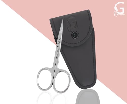 GOALIEX Curved Nail Cuticle Scissors Stainless Steel Grooming Tool