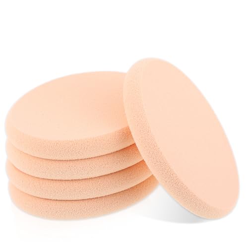 Tweruna Flat Makeup Sponge Oval Cushion Puffs for Foundation 5 Pack