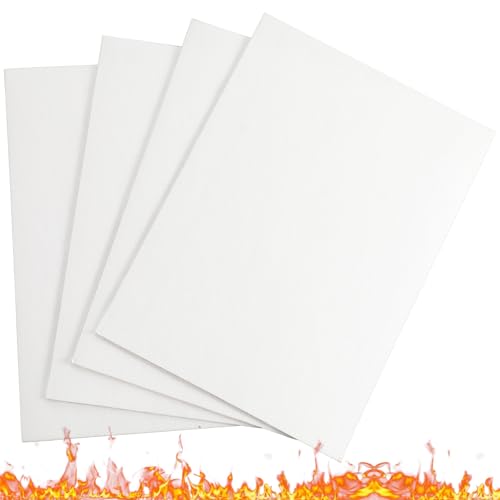 High-Temperature Ceramic Fiber Gasket Paper - 4 Sheets, 7x10 inches