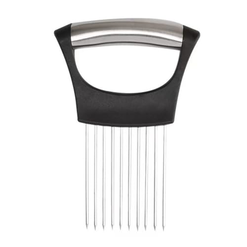 Onion Slicer with Ergonomic Handle - Stainless Steel Vegetable & Meat Cutter