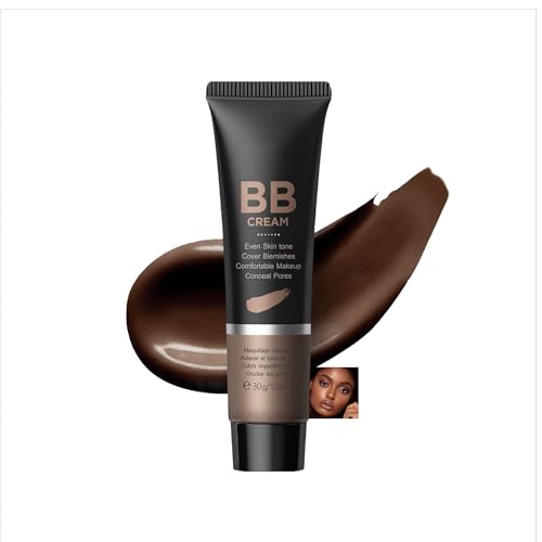 MIESCHER 3-in-1 Hydrating BB Cream, Full-Coverage Foundation & Concealer - Chocolate 420