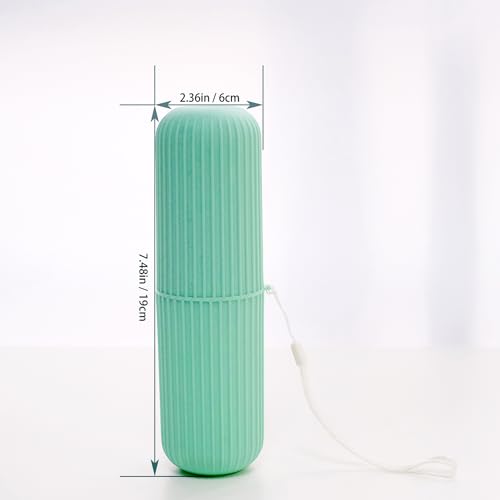 DJRDym Toothbrush Travel Case Set - Portable Holder Cup 3 Pack