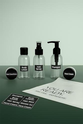 Homence Travel Bottles Set – TSA Approved 6-Piece Toiletry Kit