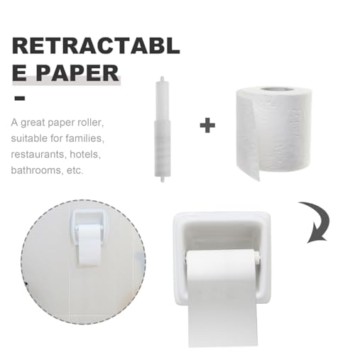 Universal Plastic Toilet Paper Holder Roller Replacement, Spring Loaded Rod